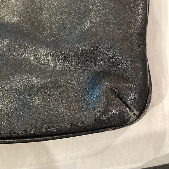 Fossil Memoir Anthology Crossbody Foldover Tote Black Leather Purse Shoulder Bag - Picture 12 of 16